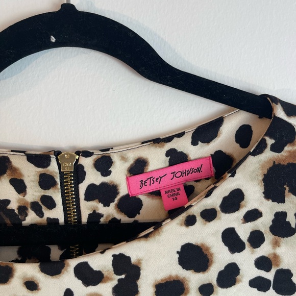 Betsey Johnson animal print ruffle dress size 14 - Picture 5 of 5